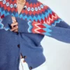 Edie Fair Isle Cardigan Blue Fair Isle Edie Fair Isle Cardigan Blue Fair Isle