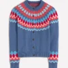 Edie Fair Isle Cardigan Blue Fair Isle Edie Fair Isle Cardigan Blue Fair Isle