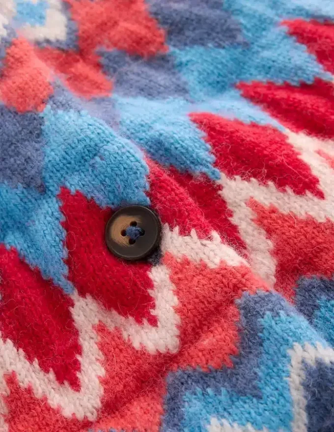 Edie Fair Isle Cardigan Blue Fair Isle Edie Fair Isle Cardigan Blue Fair Isle
