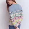 Edie Fair Isle Cardigan Easter Farm Edie Fair Isle Cardigan Easter Farm