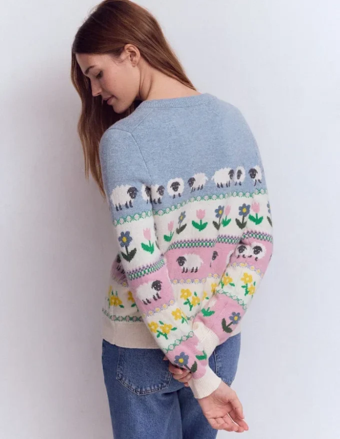 Edie Fair Isle Cardigan Easter Farm Edie Fair Isle Cardigan Easter Farm