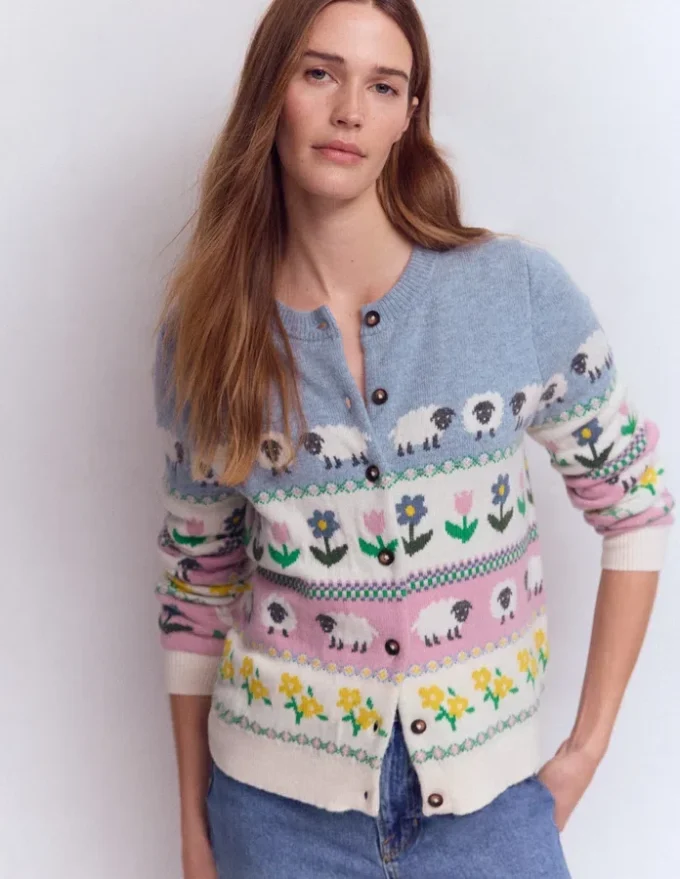 Edie Fair Isle Cardigan Easter Farm Edie Fair Isle Cardigan Easter Farm