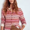 Edie Fair Isle Cardigan Pink Heritage Fair Isle Edie Fair Isle Cardigan Pink Heritage Fair Isle