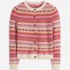 Edie Fair Isle Cardigan Pink Heritage Fair Isle Edie Fair Isle Cardigan Pink Heritage Fair Isle
