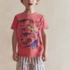 Educational T-shirt Red Dino Educational T-shirt Red Dino