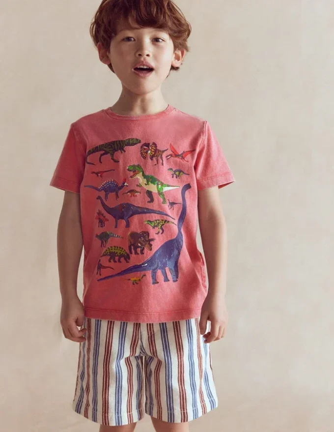 Educational T-shirt Red Dino Educational T-shirt Red Dino