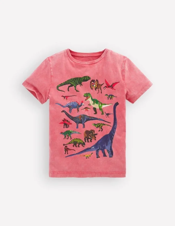 Educational T-shirt Red Dino Educational T-shirt Red Dino
