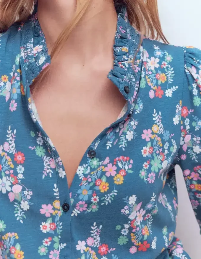 Effie Smocked Detail Shirt Blossom Cluster Effie Smocked Detail Shirt Blossom Cluster