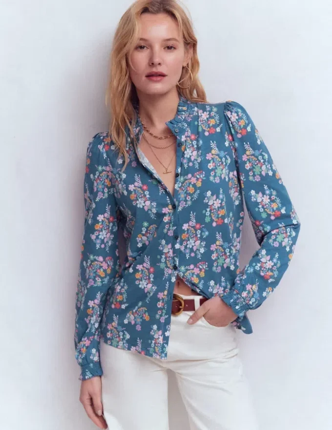 Effie Smocked Detail Shirt Blossom Cluster Effie Smocked Detail Shirt Blossom Cluster
