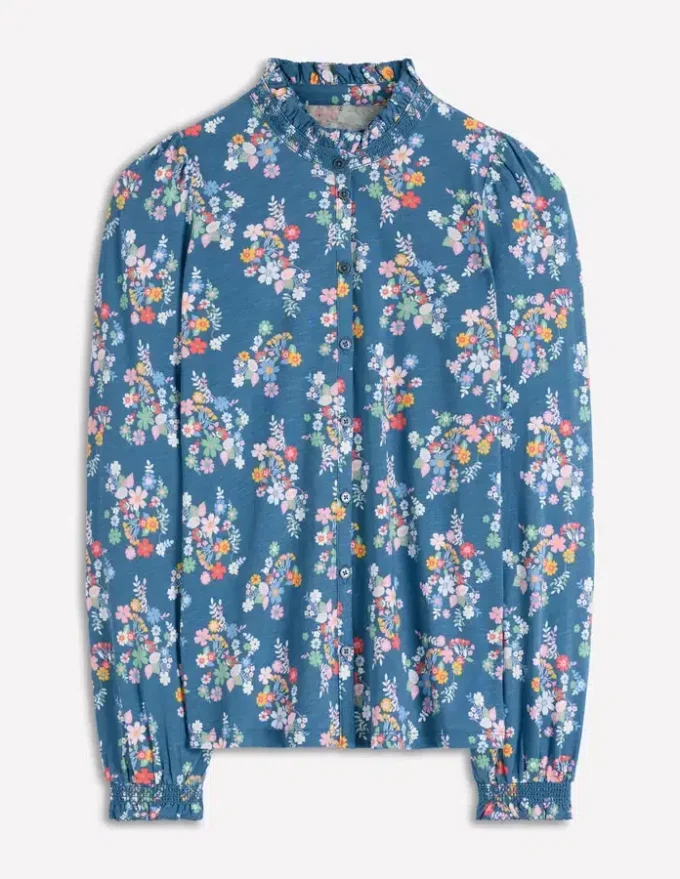 Effie Smocked Detail Shirt Blossom Cluster Effie Smocked Detail Shirt Blossom Cluster