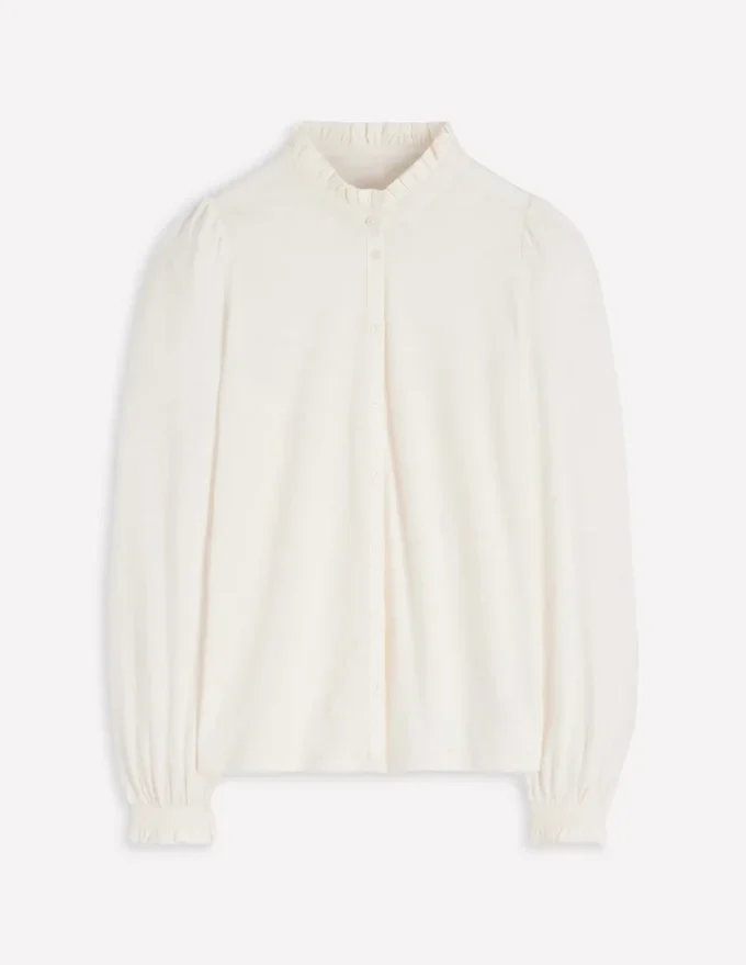 Effie Smocked Detail Shirt Ivory Effie Smocked Detail Shirt Ivory