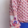Effie Smocked Detail Shirt Multi, Meadow Stamp Placement Effie Smocked Detail Shirt Multi, Meadow Stamp Placement
