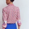 Effie Smocked Detail Shirt Multi, Meadow Stamp Placement Effie Smocked Detail Shirt Multi, Meadow Stamp Placement