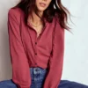 Effie Smocked Detail Shirt Terracotta Red Effie Smocked Detail Shirt Terracotta Red