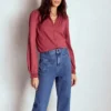 Effie Smocked Detail Shirt Terracotta Red Effie Smocked Detail Shirt Terracotta Red
