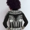 Elena Stand Neck Jacket Black Embroidery Elena Stand Neck Jacket Black Embroidery