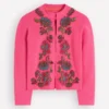 Elena Stand Neck Jacket Pink Embroidery Elena Stand Neck Jacket Pink Embroidery