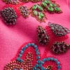 Elena Stand Neck Jacket Pink Embroidery Elena Stand Neck Jacket Pink Embroidery