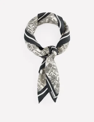 Elisabeth Silk Square Scarf Map Of London