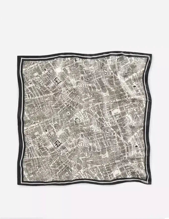 Elisabeth Silk Square Scarf Map Of London Elisabeth Silk Square Scarf Map Of London