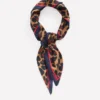 Elisabeth Silk Square Scarf Multi, Cheetah Pop