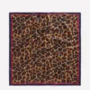 Elisabeth Silk Square Scarf Multi, Cheetah Pop
