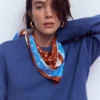 Elisabeth Silk Square Scarf Multi, Painted Dot Elisabeth Silk Square Scarf Multi, Painted Dot