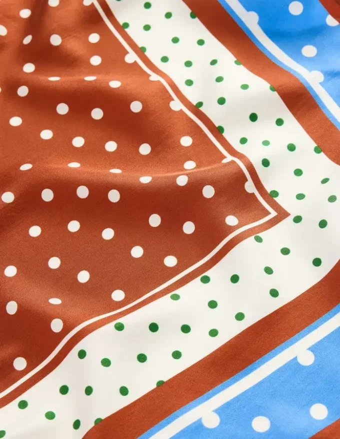 Elisabeth Silk Square Scarf Multi, Painted Dot Elisabeth Silk Square Scarf Multi, Painted Dot