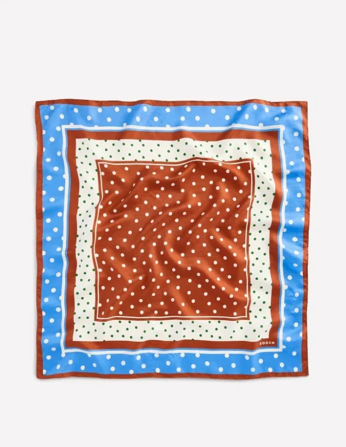 Elisabeth Silk Square Scarf Multi, Painted Dot Elisabeth Silk Square Scarf Multi, Painted Dot