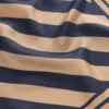 Elisabeth Silk Square Scarf Navy and Camel Stripe Elisabeth Silk Square Scarf Navy and Camel Stripe