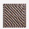 Elisabeth Silk Square Scarf Navy and Camel Stripe Elisabeth Silk Square Scarf Navy and Camel Stripe