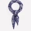 Elisabeth Silk Square Scarf Navy Decorative Blossom Elisabeth Silk Square Scarf Navy Decorative Blossom