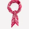 Elisabeth Silk Square Scarf Red Decorative Blossom Elisabeth Silk Square Scarf Red Decorative Blossom