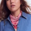 Elisabeth Silk Square Scarf Red Decorative Blossom Elisabeth Silk Square Scarf Red Decorative Blossom