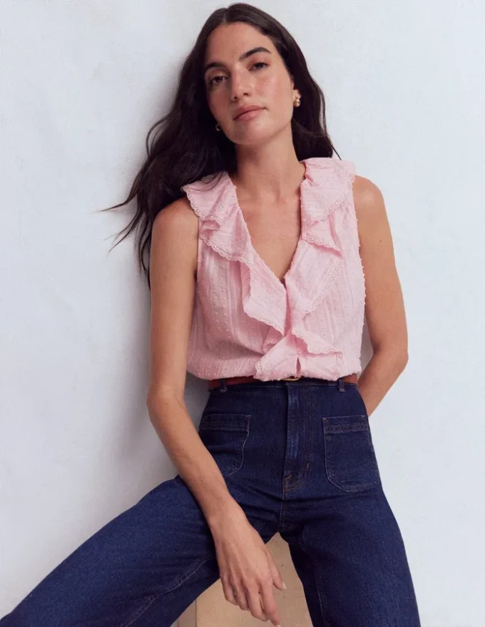 Eliza Sleeveless Top French Pink Eliza Sleeveless Top French Pink