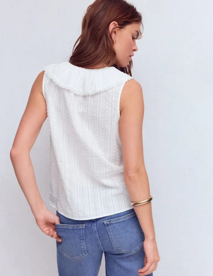 Eliza Sleeveless Top White Eliza Sleeveless Top White