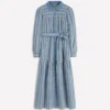 Ellie Cotton Maxi Shirt Dress Broderie Denim Ellie Cotton Maxi Shirt Dress Broderie Denim