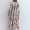 Ellie Cotton Maxi Shirt Dress Elegant Blossom Placement Ellie Cotton Maxi Shirt Dress Elegant Blossom Placement