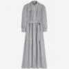 Ellie Cotton Maxi Shirt Dress Texture Stripe Ellie Cotton Maxi Shirt Dress Texture Stripe