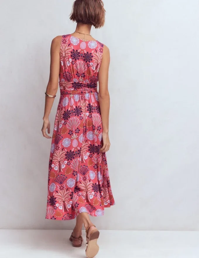 Elodie Jersey Maxi Dress Cherry Blush, Tropical Forest Elodie Jersey Maxi Dress Cherry Blush, Tropical Forest