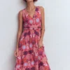 Elodie Jersey Maxi Dress Cherry Blush, Tropical Forest Elodie Jersey Maxi Dress Cherry Blush, Tropical Forest