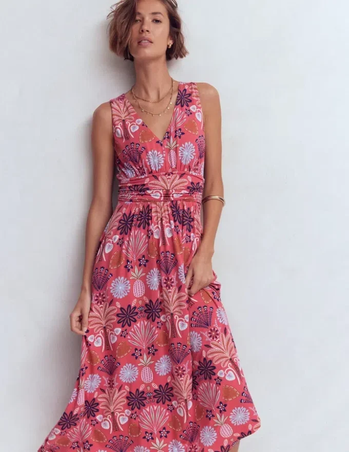 Elodie Jersey Maxi Dress Cherry Blush, Tropical Forest Elodie Jersey Maxi Dress Cherry Blush, Tropical Forest