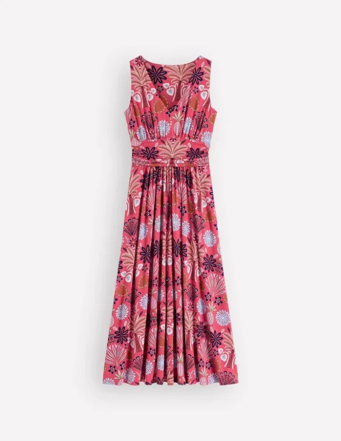 Elodie Jersey Maxi Dress Cherry Blush, Tropical Forest Elodie Jersey Maxi Dress Cherry Blush, Tropical Forest