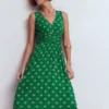 Elodie Jersey Maxi Dress Green, Ornamental Floweret Elodie Jersey Maxi Dress Green, Ornamental Floweret