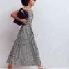 Elodie Jersey Maxi Dress Navy and Ivory Stripe Elodie Jersey Maxi Dress Navy and Ivory Stripe