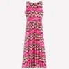 Elodie Jersey Maxi Dress Pink Punch, Zig Zag Wave Elodie Jersey Maxi Dress Pink Punch, Zig Zag Wave