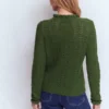 Eloise Frill Henley Jumper Promenade Green Eloise Frill Henley Jumper Promenade Green
