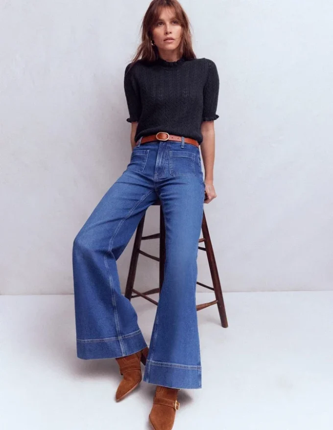 Eloise Frill T-Shirt Navy Eloise Frill T-Shirt Navy
