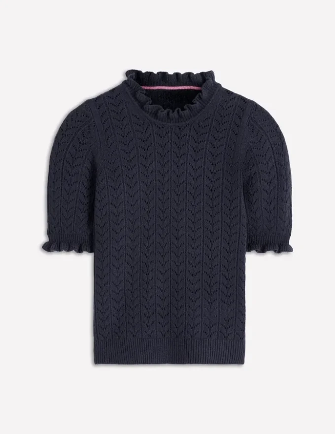 Eloise Frill T-Shirt Navy Eloise Frill T-Shirt Navy