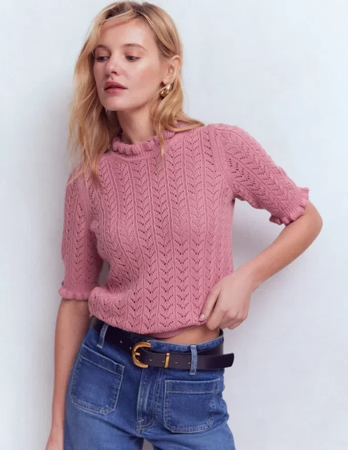 Eloise Frill T-Shirt Spring Blossom Pink Eloise Frill T-Shirt Spring Blossom Pink